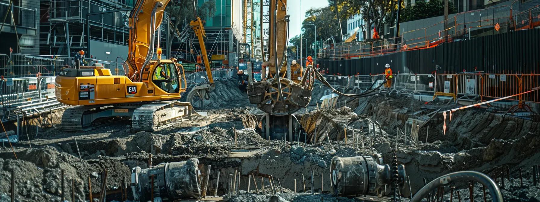 Underground road boring project for utility installation